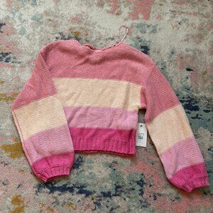 Billabong Seeing Stripes Sweater – Pink Colorblock (NWT, Size M)